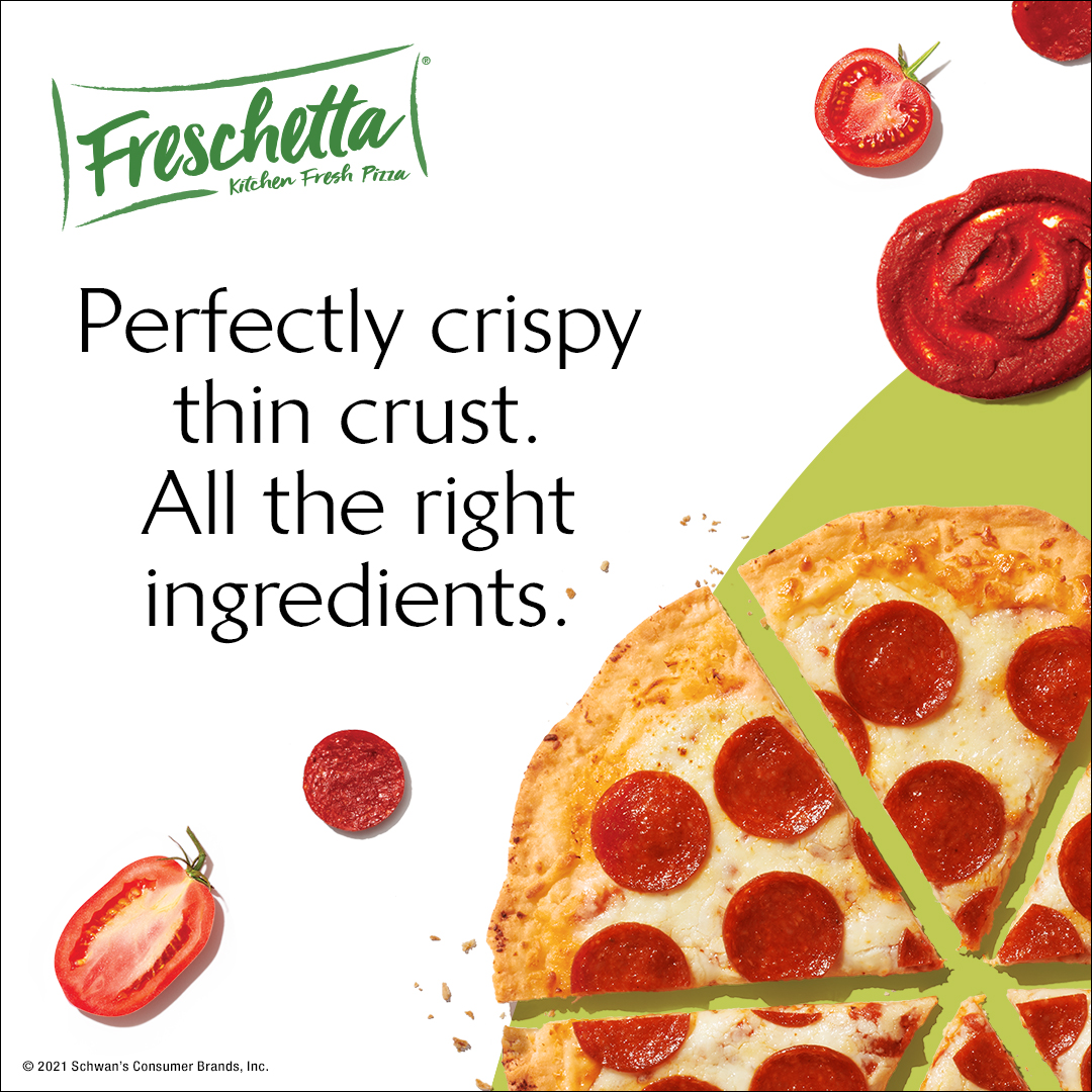 FR_TC_Instagram Freschetta Thin Crust Perfectly crispy thin crust. All the right ingredients.